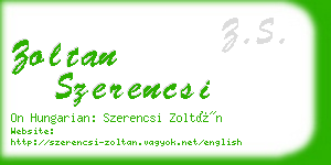 zoltan szerencsi business card